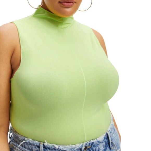 Good American so soft sleeveless bodysuit 1/2 key lime - Picture 2 of 7